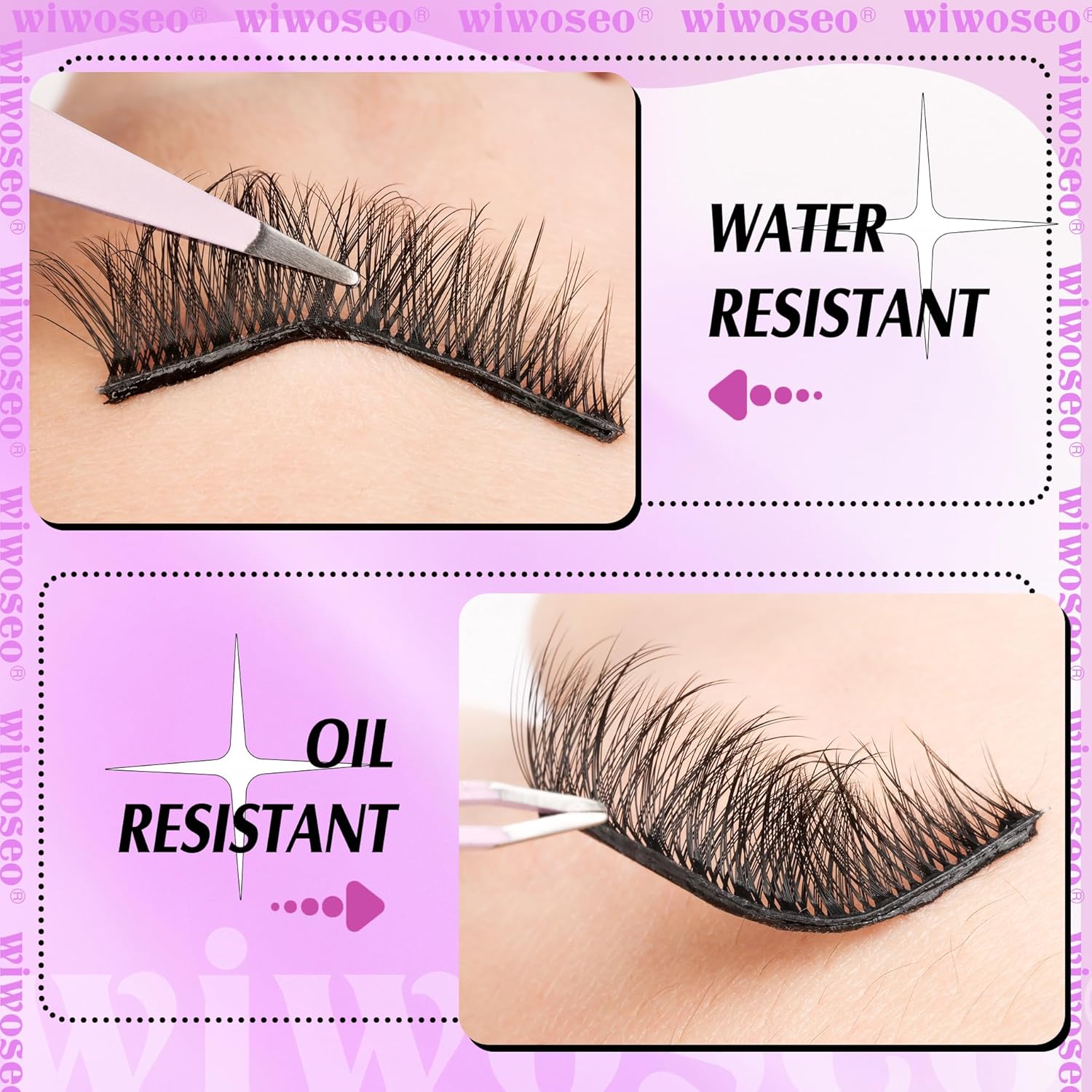Uzyskaj idealny wygląd dzięki samoprzylepnym delikatnym puszystym rzęsom Pingdu Sparkling Eyelash®