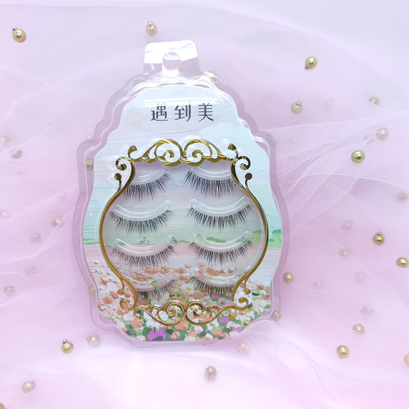 3D Faux Mink Lashes 4 pary syntetycznych rzęs z przezroczystym paskiem