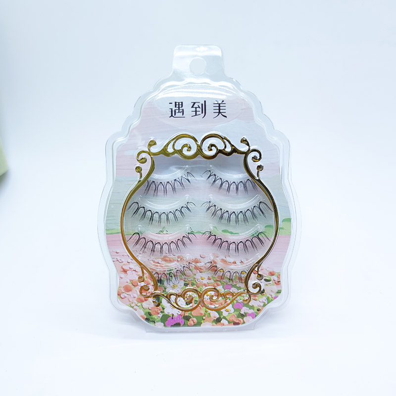 4 pary Natural Look Cross Clear Band 5-7mm Cross Eyelash 07