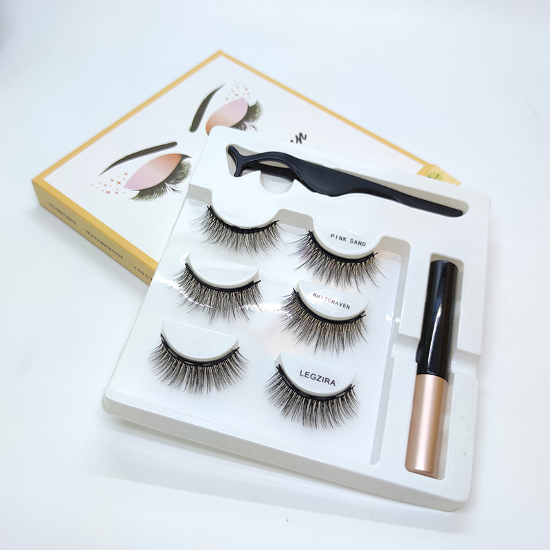 Magnetyczne rzęsy 5D z zestawem eyelinerów