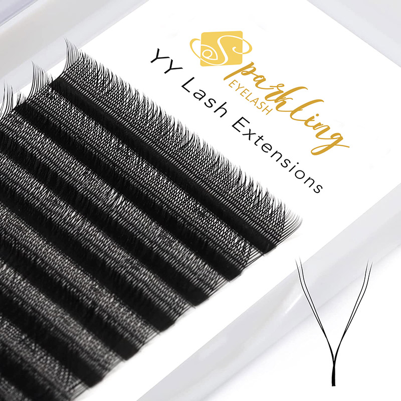 YY Shaped Lashes Extensions 2D Premade Fans Rzęs
